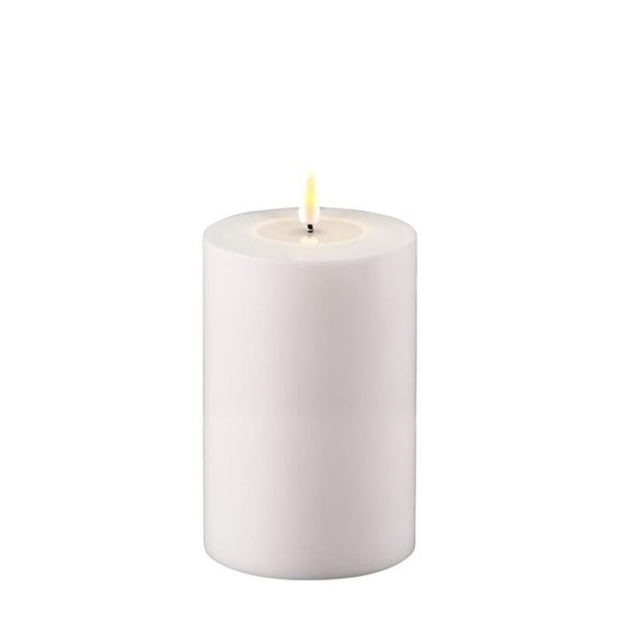 White Outdoor Electric LED Candle, 4x6in