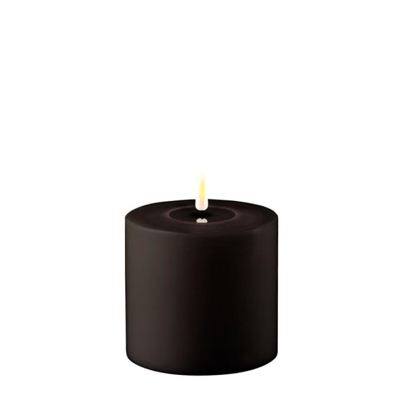 Black Outdoor Electric LED Candle, 4x4in 