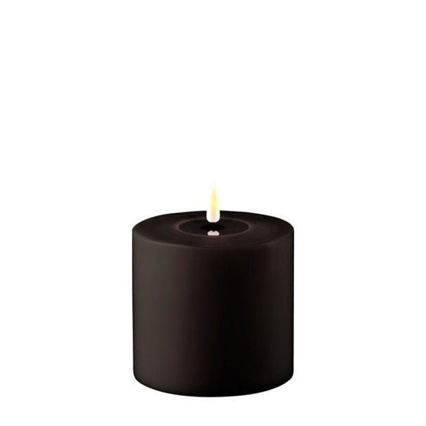 Black Outdoor Electric LED Candle, 4x4in 