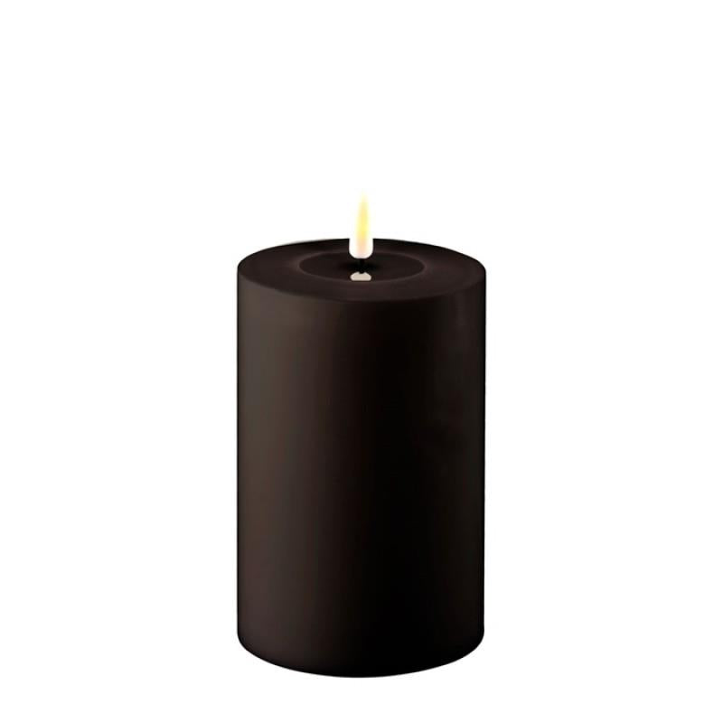 Black Outdoor Electric LED Candle, 4x6in