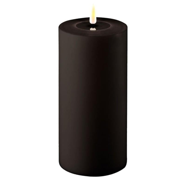 Black Outdoor Electric LED Candle, 4x8in