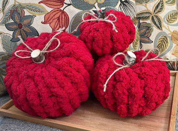 Knit Pumpkins by Sand & Pine