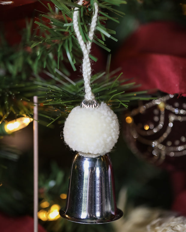 Silver Finish Bells, White