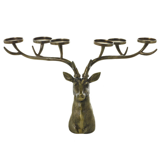 Stag Pillar Candle Holder