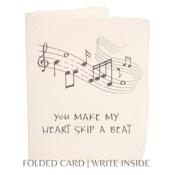 Front-"You Make My Heart Skip a Beat" Greeting Card