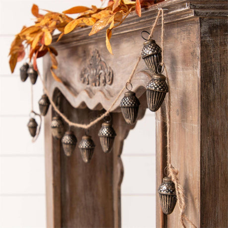 Antique Glass Acorns Garland