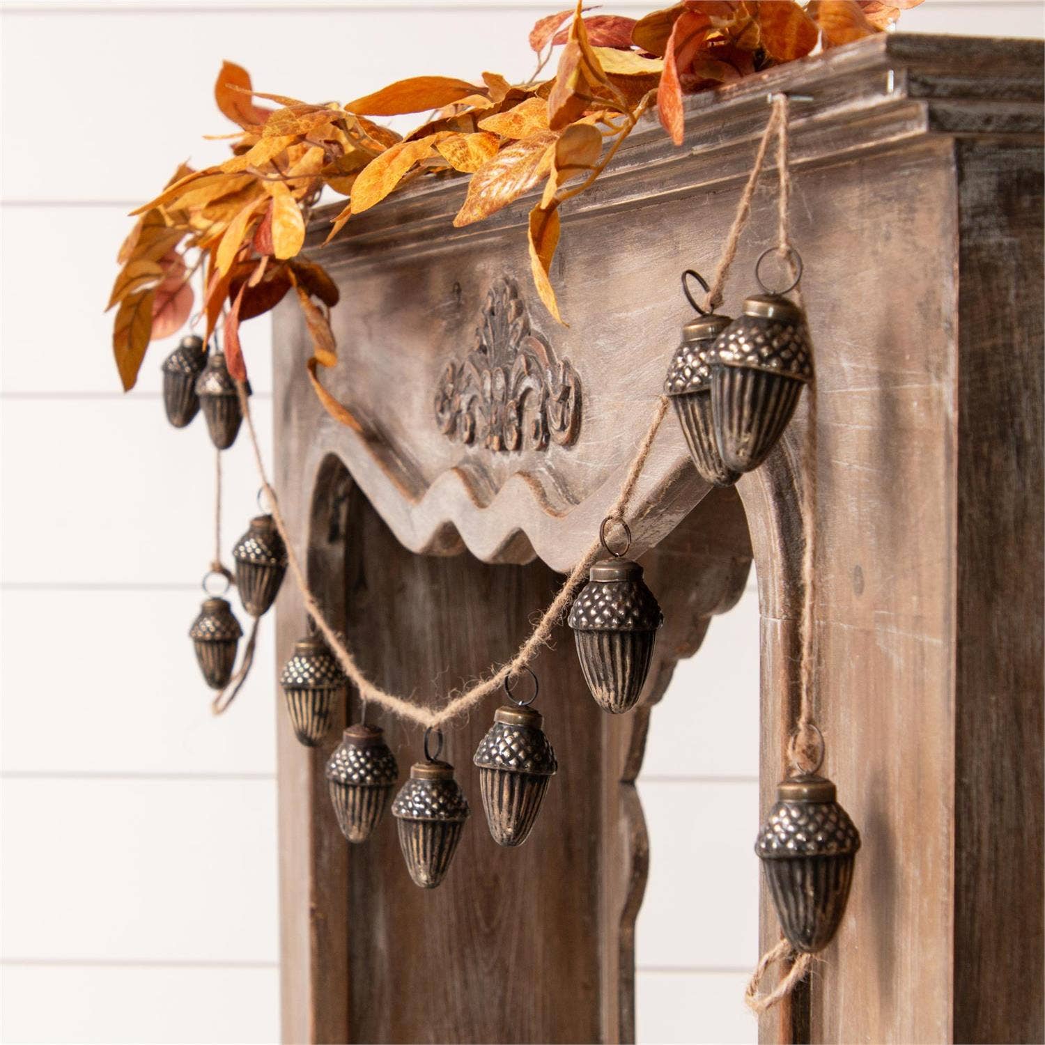 Antique Glass Acorns Garland