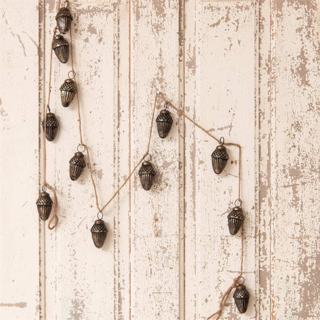 Antique Glass Acorns Garland
