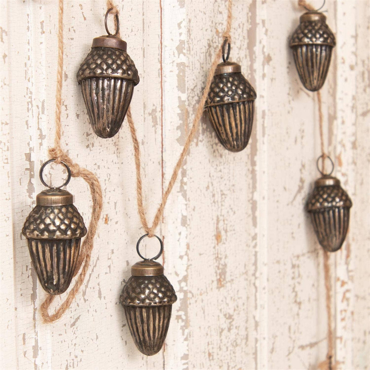 Antique Glass Acorns Garland