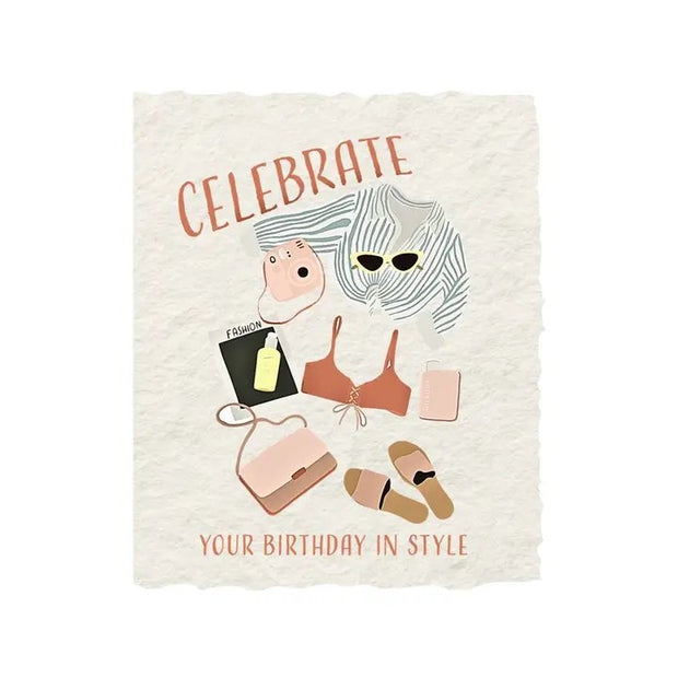 "Celebrate Your Birthday in Style" Greeting Card