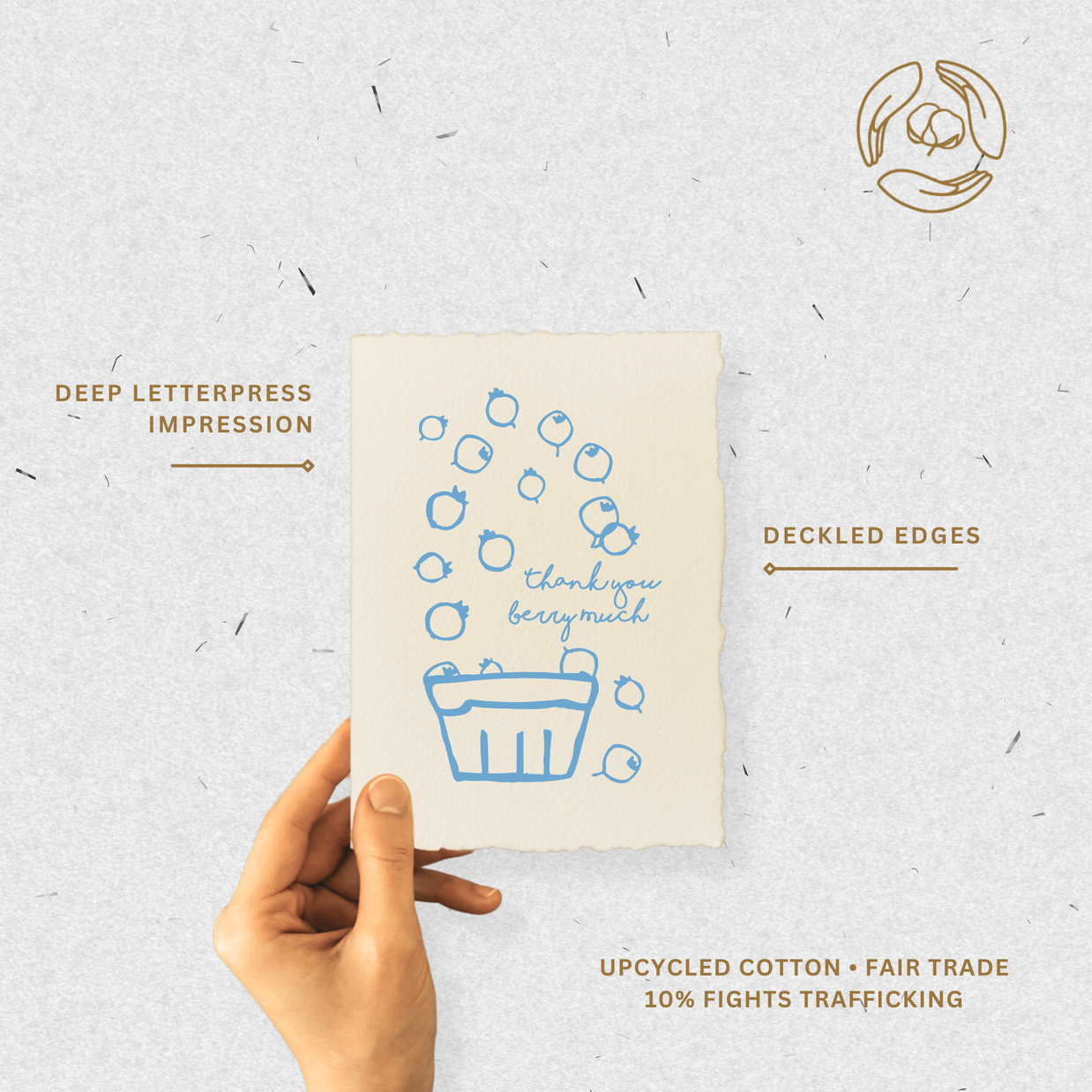 Thank You Berry Much | Blue Berry Gratitude Greeting Card