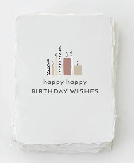 Front-"Happy Happy Birthday Wishes" Birthday Friend Greeting Card