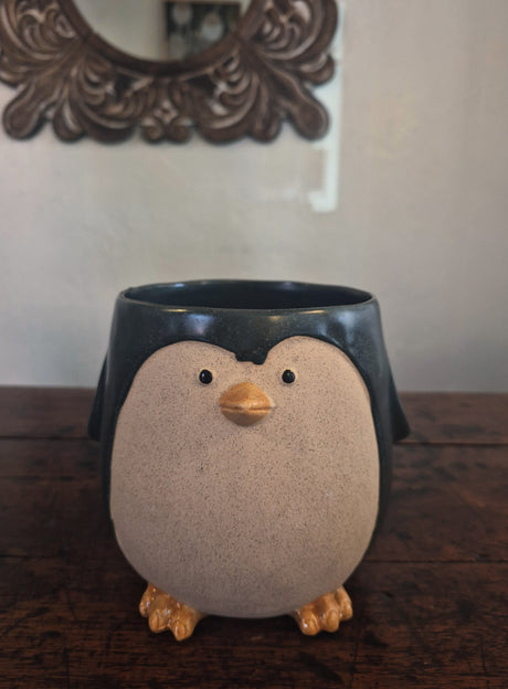 Ceramic Penguin Planters, 3 sizes