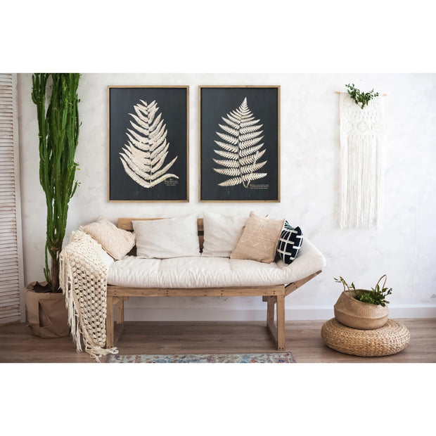 Black and Tan Leaf Wall Art, 2 Styles