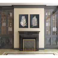 Black and Tan Leaf Wall Art, 2 Styles