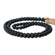 Paulownia Wood Bead Garland with Jute Tassels