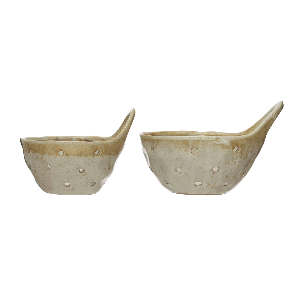 Stoneware Colanders with Handles, 2 sizes