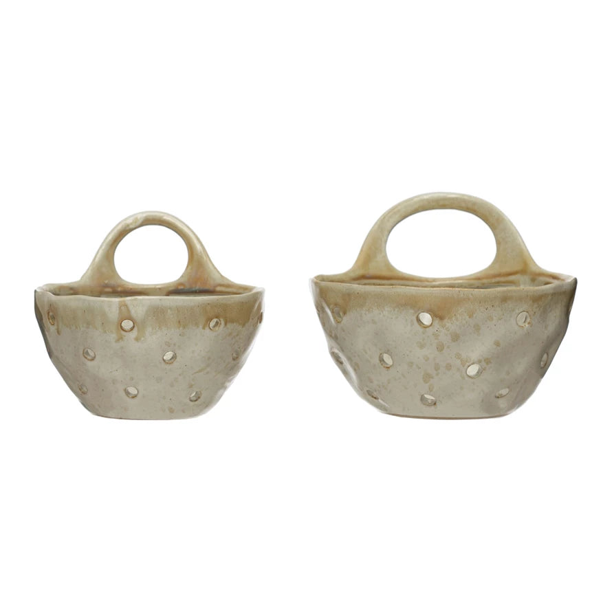 Stoneware Colanders with Handles, 2 sizes