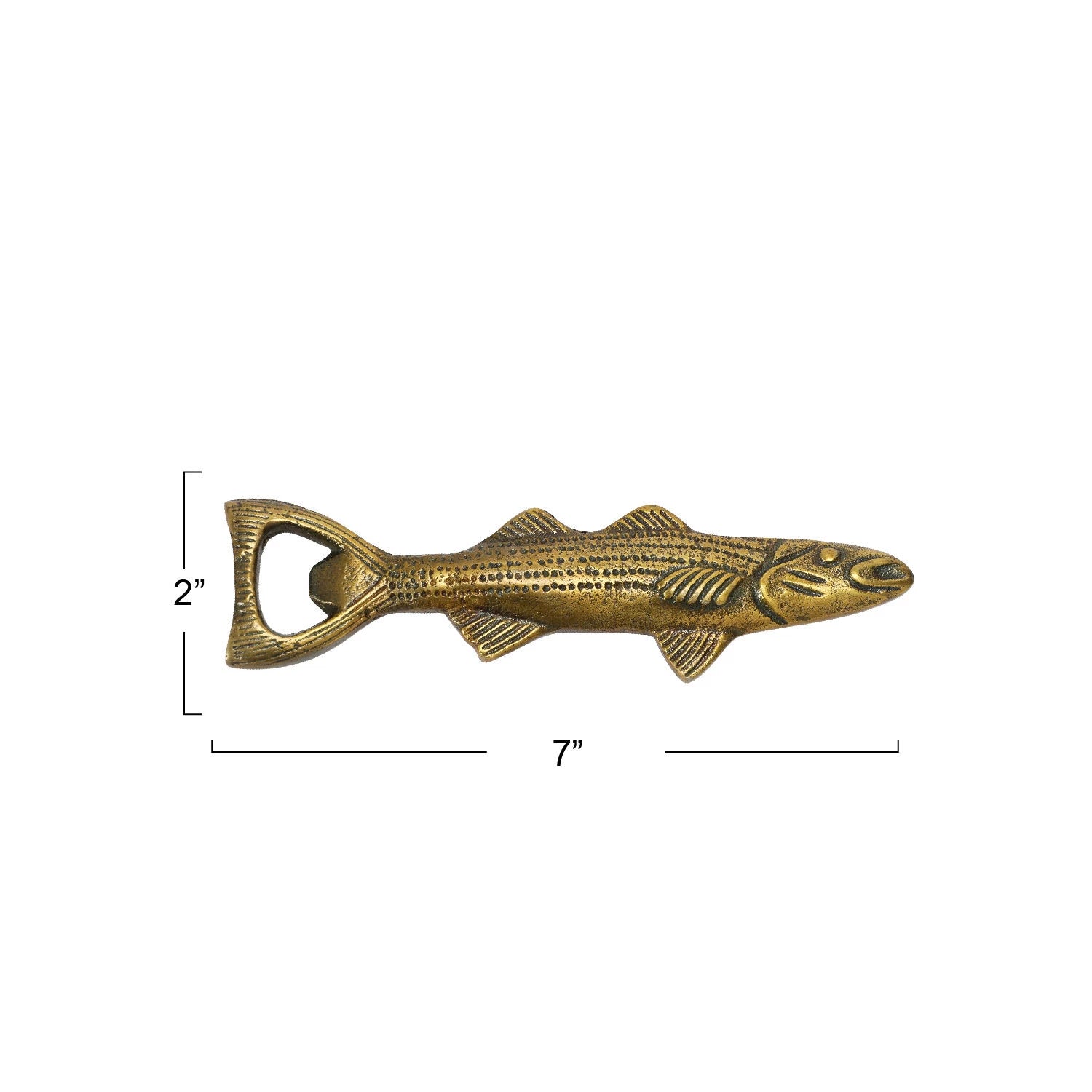 Cast Aluminum Fish Shaped Bottle Opener