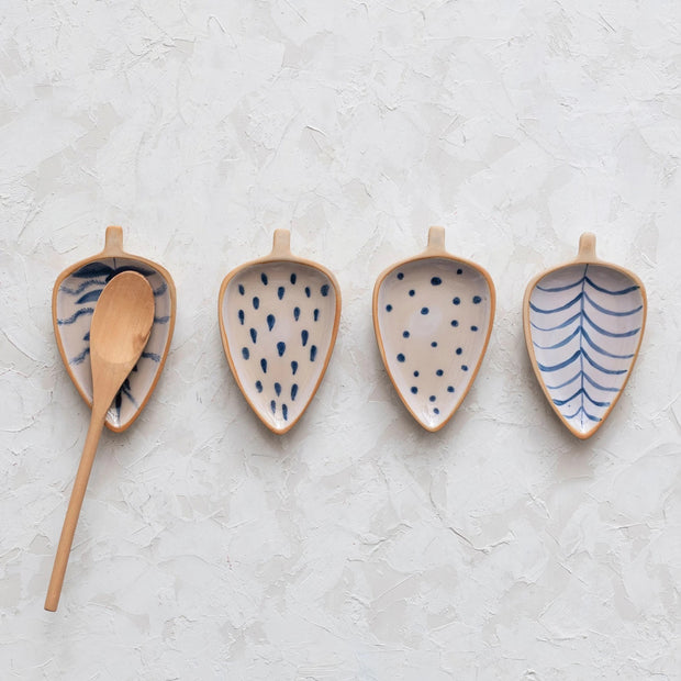 Blue Stoneware Spoon Rests