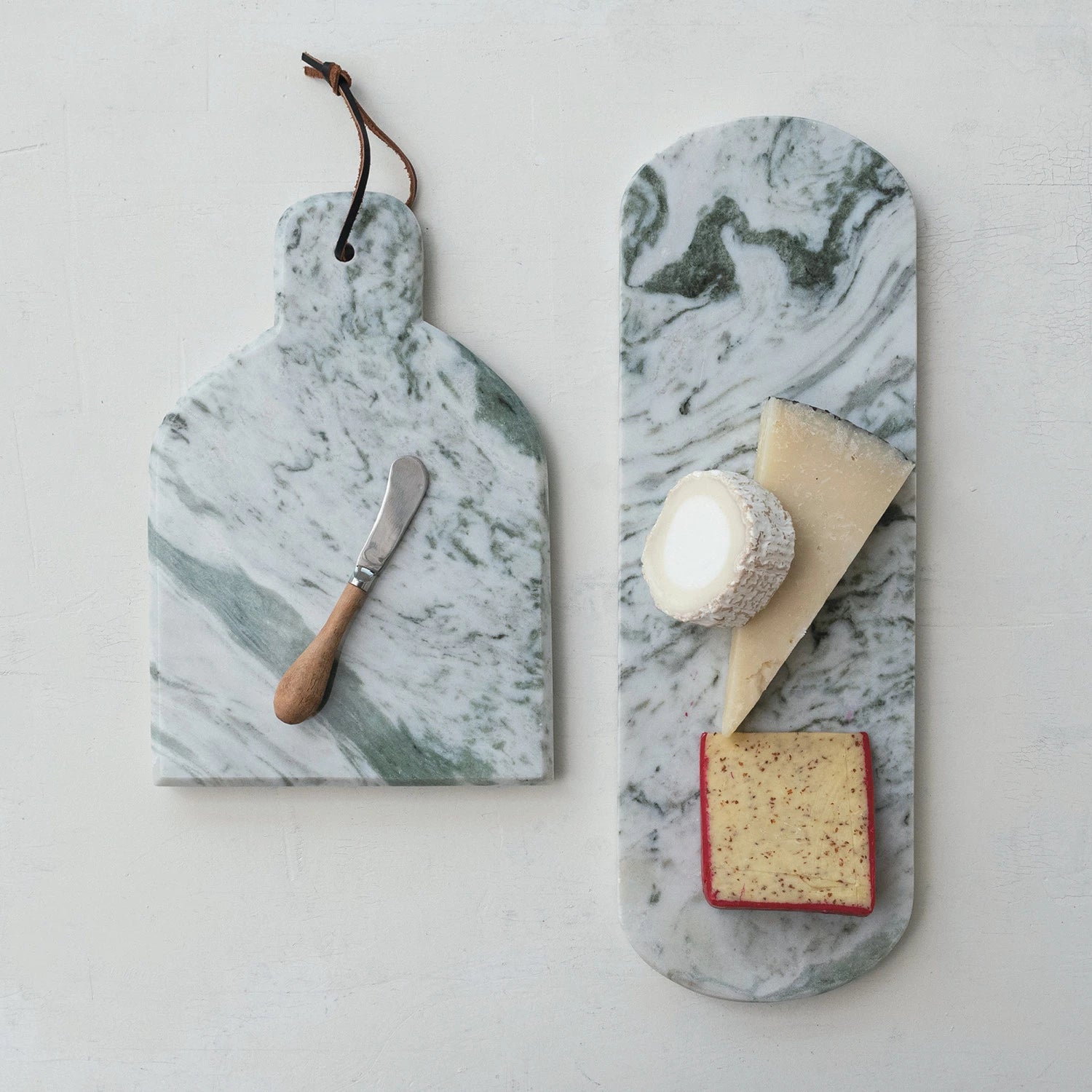 Marble Cheese/Cutting Board with Canape Knife