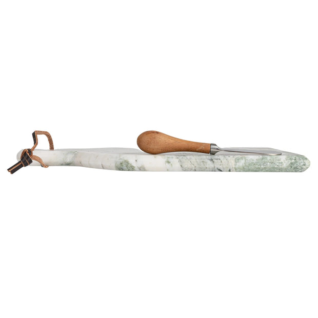 Marble Cheese/Cutting Board with Canape Knife