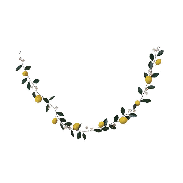 Hand-Painted Metal Vintage Lemon Garland