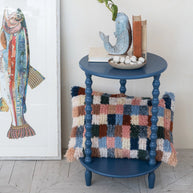 Framed Shadow Box Wall Decor with Paper Collage Fish