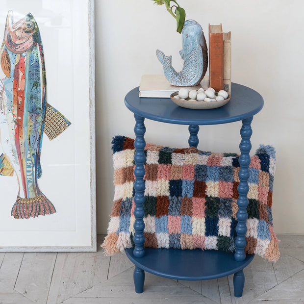 Framed Shadow Box Wall Decor with Paper Collage Fish