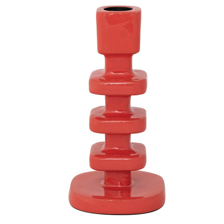 Enameled Aluminum Taper, Coral Color