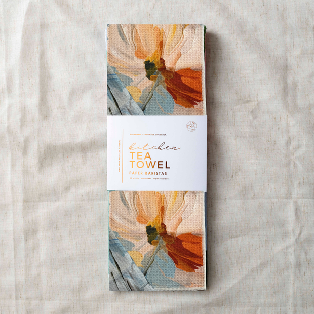 Blue Floral Kitchen | Recycle Microfiber Waffle Tea Towel