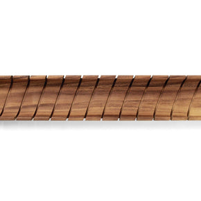 Wooden bread knife holder on a white background