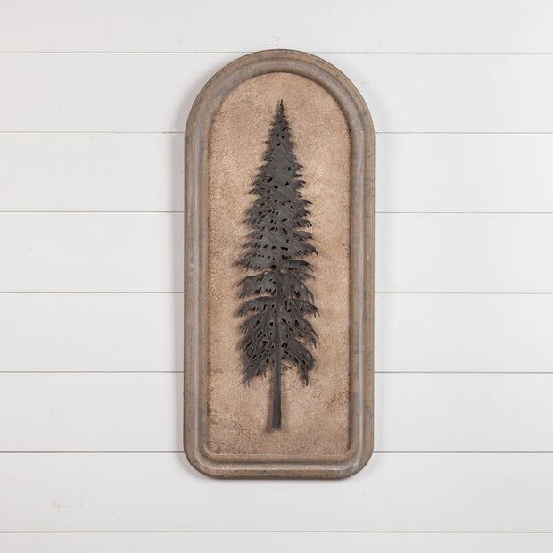 Framed Pine Silhouette Wall Decor