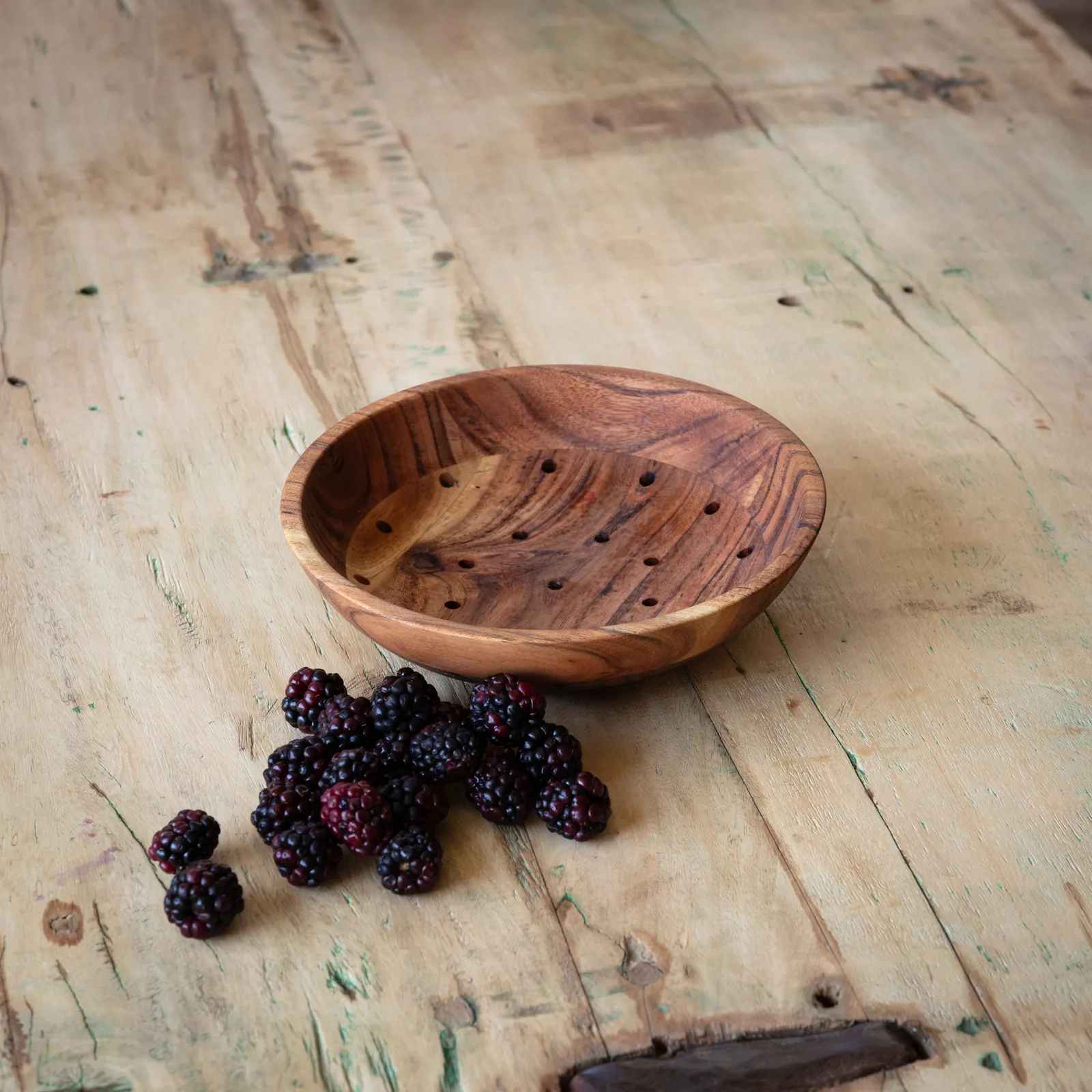 Wooden Berry Washing Bowl