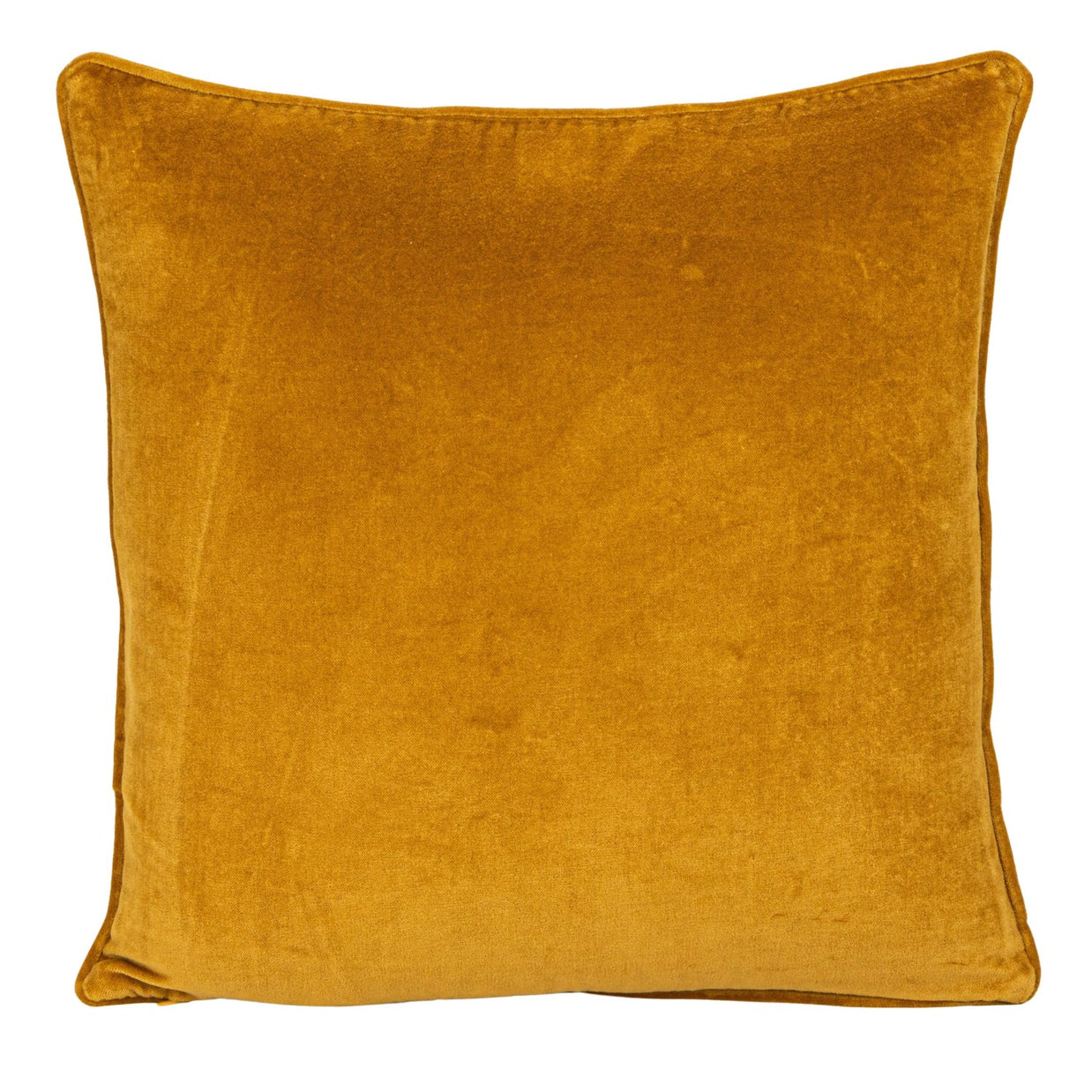 18" Square Cotton Velvet Embroidered Pillow
