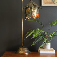 Antique Brass Tulip Table Lamp