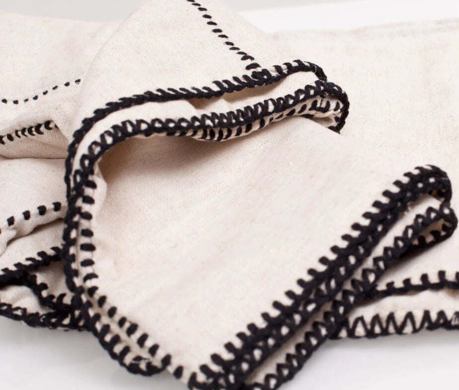 Patchwork Throw - Black